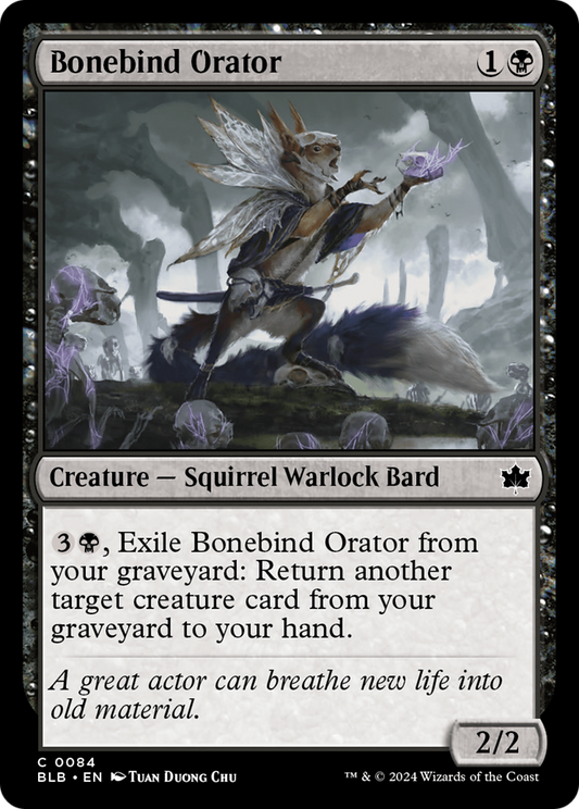 Bonebind Orator (BLB-084) - Bloomburrow Foil