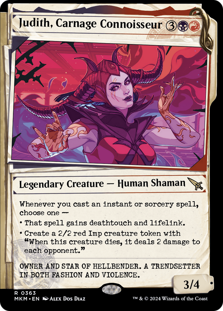 Judith, Carnage Connoisseur (MKM-363) - Murders at Karlov Manor: (Showcase) Foil