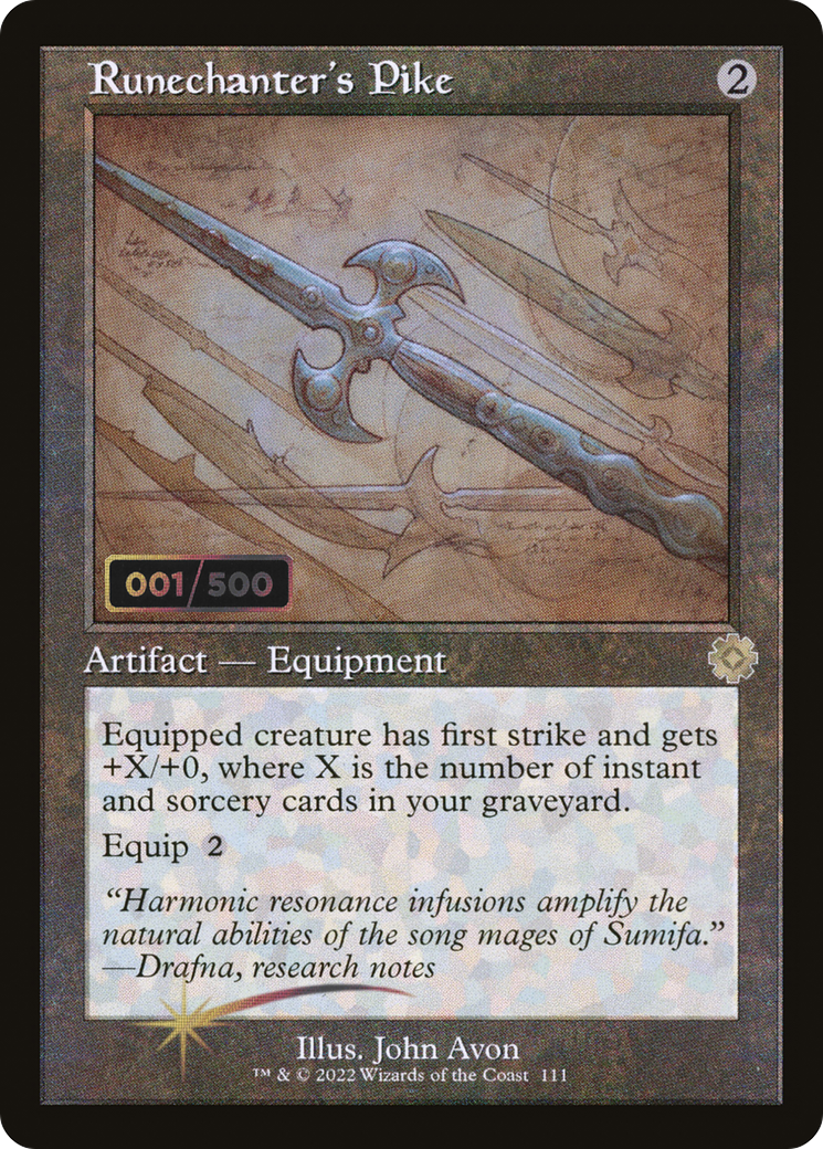 Runechanter's Pike (BRR-111) - The Brothers' War Retro Artifacts Foil